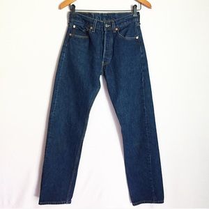 Vintage Levi’s 501dark wash button fly mom jeans